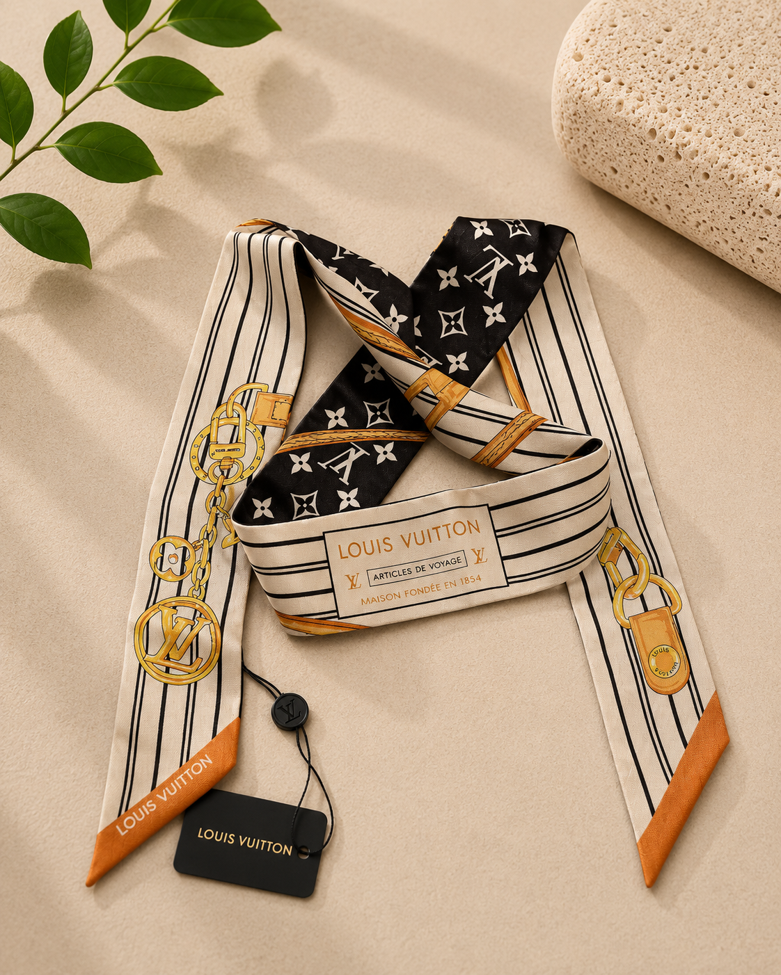 LV Inspo Bandeau Scarf (Black)