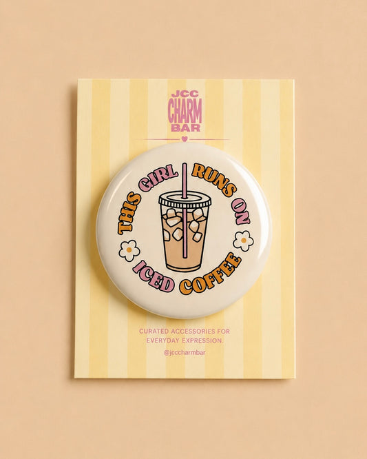 Iced Coffee Pin | 2.25 inch
