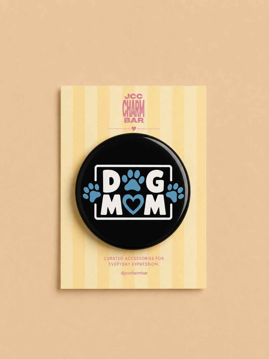 Blue Dog Mom Pin | 2.25 inch