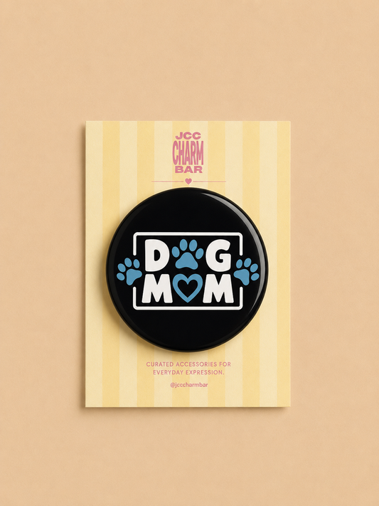 Blue Dog Mom Pin | 2.25 inch