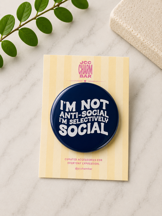 Selectively Social Pin | 2.25 inch
