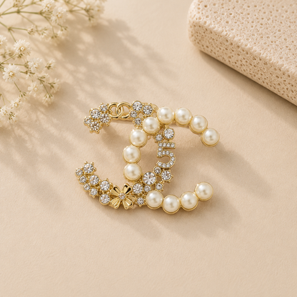 CC Flower Brooch