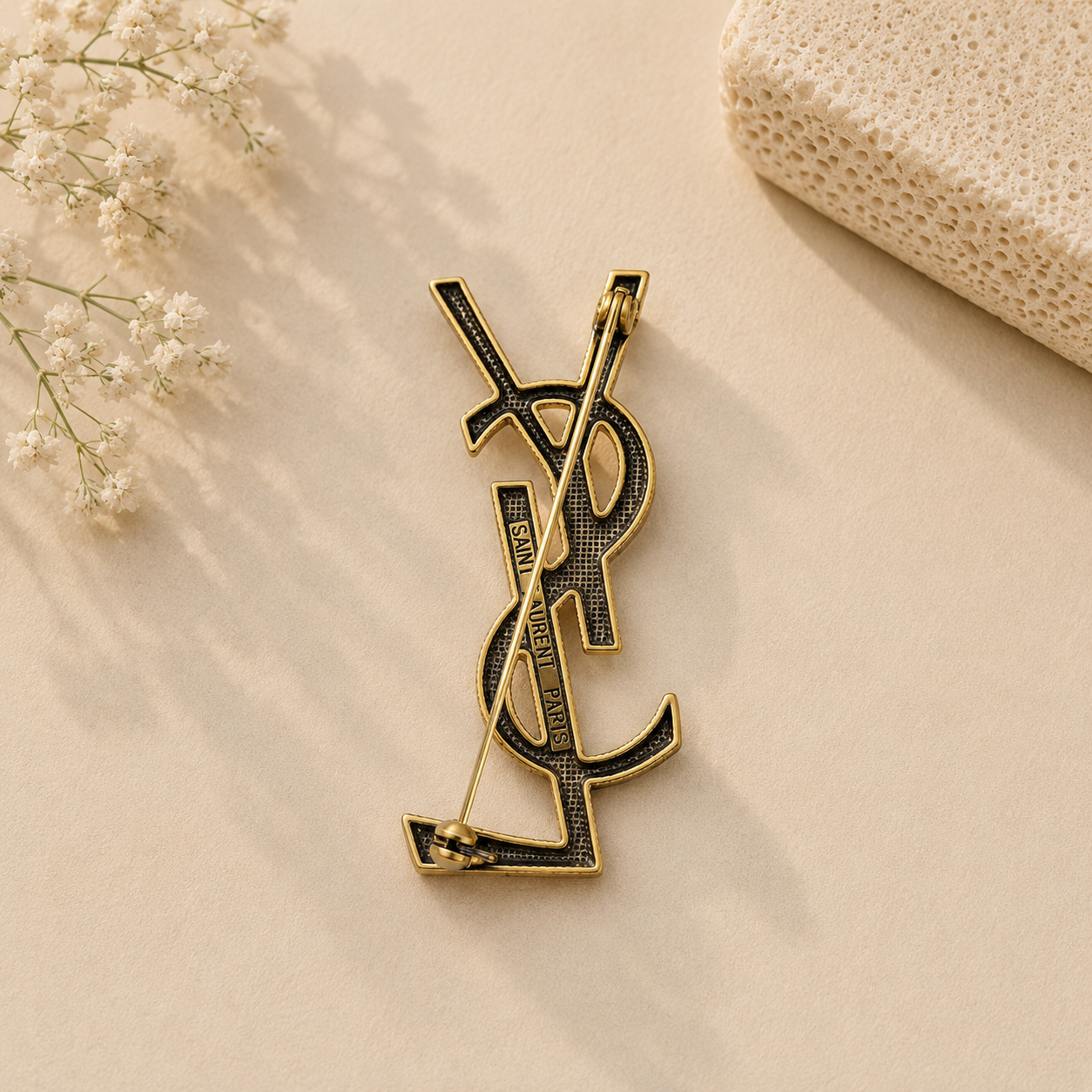 Gold Saint Brooch