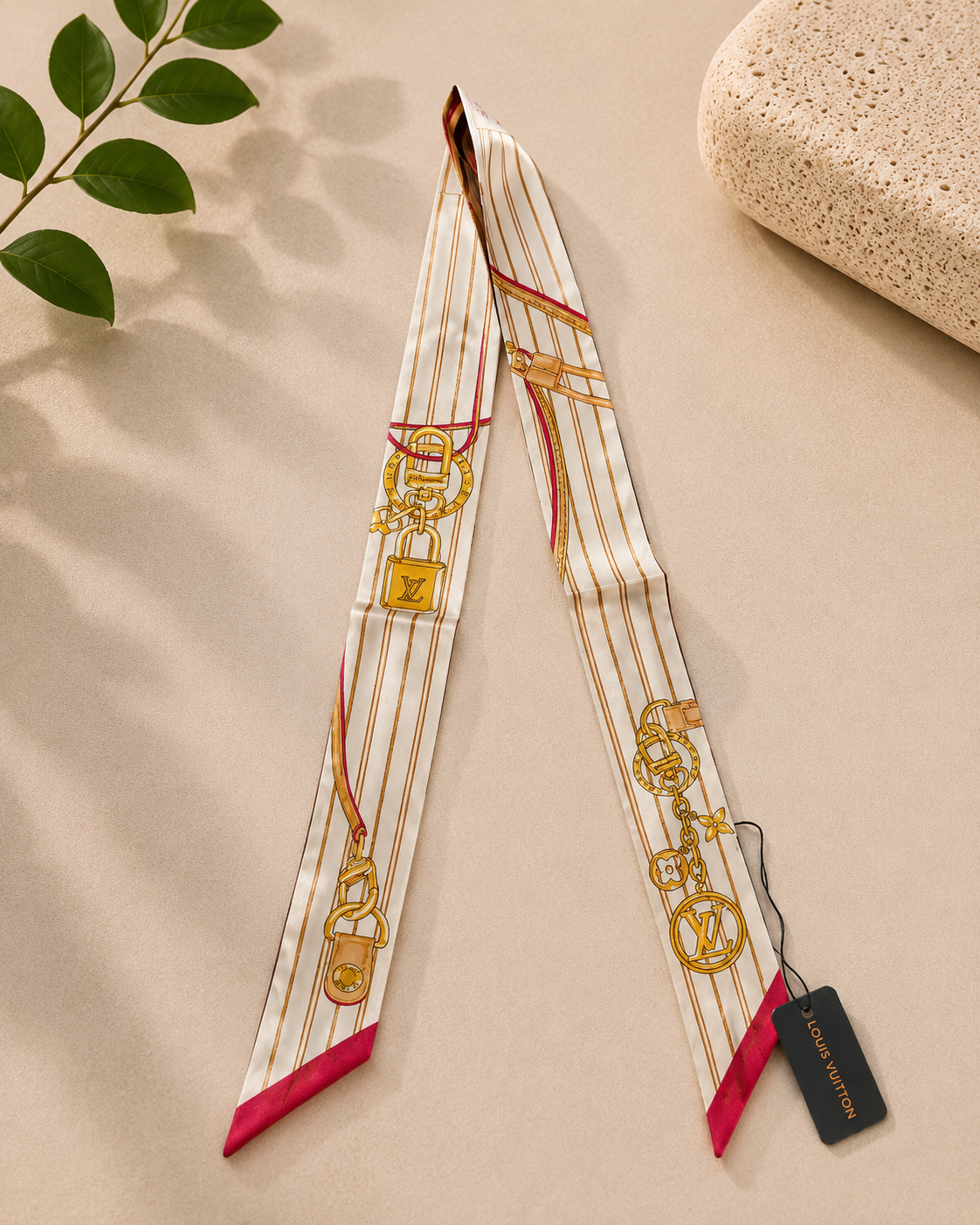 LV Inspo Bandeau Scarf (Brown/White)