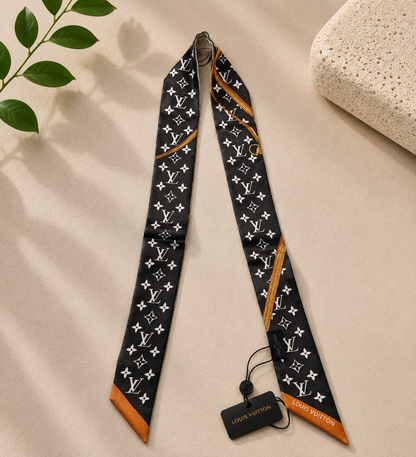 LV Inspo Bandeau Scarf (Black)