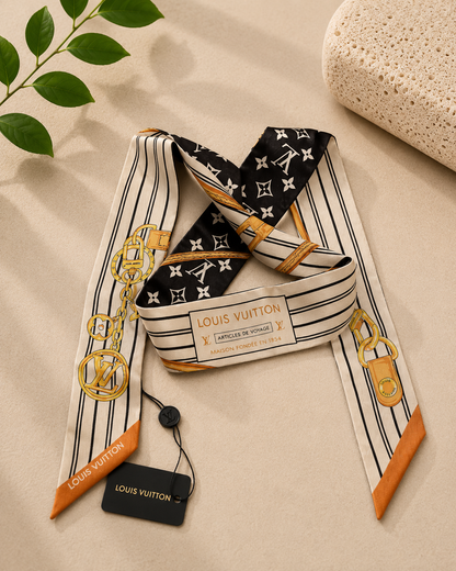 LV Inspo Bandeau Scarf (Black)