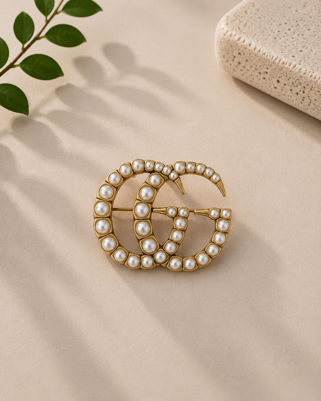 GG Pearl Brooch