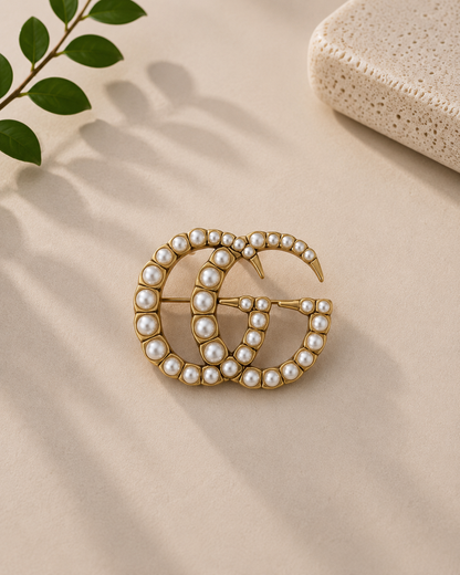 GG Pearl Brooch